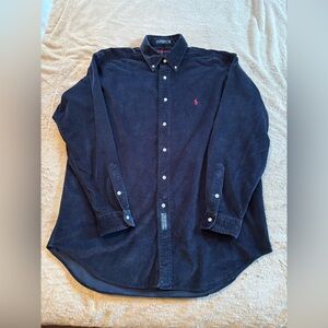Ralph Lauren Men's Navy Corduroy Shirt
Size Large